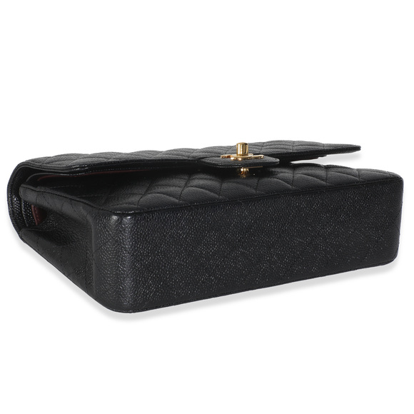 Chanel Black Quilted Caviar Medium Classic Double Flap Handbag - Picture 8 of 8